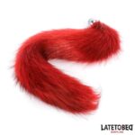 Anal plug with tail Dark Red 40 cm - Image 6