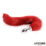 Anal plug with tail Dark Red 40 cm - Image 7