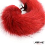 Anal plug with tail Dark Red 40 cm - Image 9