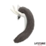 Anal plug with tail Gray 40 cm - Image 9