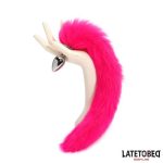 Anal plug with tail Hot Pink 40 cm - Image 11