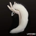 Anal plug with tail White 40 cm - Image 11