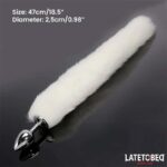 Anal plug with tail White 40 cm - Image 12