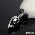 Anal plug with tail White 40 cm - Image 9