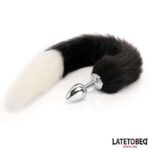 Fox Tail Anal Plug Black and White 40 cm