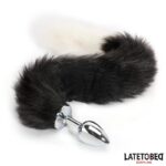 Fox Tail Anal Plug Black and White 40 cm - Image 4