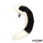 Fox Tail Anal Plug Black and White 40 cm - Image 9