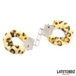 Furry Metal Cuff Animal Print Leopard - Image 2