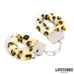 Furry Metal Cuff Animal Print Leopard - Image 4