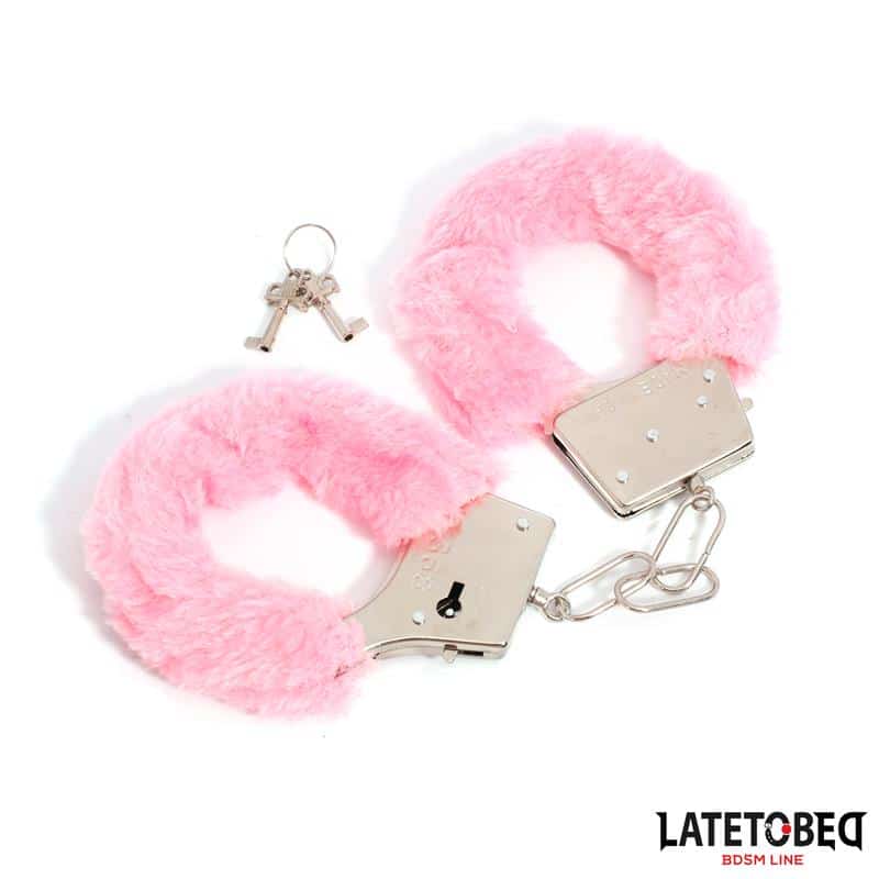 Furry-Metal-Cuff-Pink Furry Metal Cuff Pink - Image 1