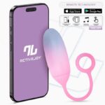 Vibrating Egg Double Layer Silicone with APP Blue/Pink