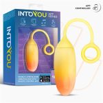 Vibrating Egg Double Layer Silicone with APP Yellow/Orange - Image 2