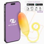 Vibrating Egg Double Layer Silicone with APP Yellow/Orange