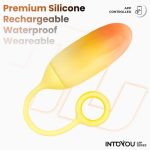 Vibrating Egg Double Layer Silicone with APP Yellow/Orange - Image 5