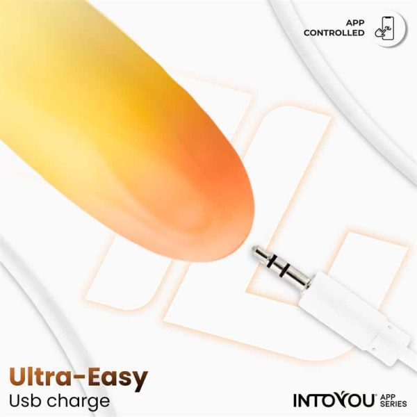 Vibrating Egg Double Layer Silicone with APP Yellow/Orange - Image 8