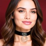 Collar with Double Ring Vegan Leather One Size - Image 3