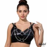 Karina Vegan Leather Harness Top with Chain One size - Image 4