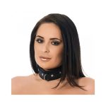 Leather Collar with Big Metal Ring - Image 2