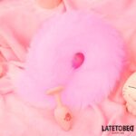 Pink Silicone Fox Tail Anal Plug Pink - Image 12