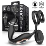 Bruce Prostate Massager 360º with Double Cockring with Vibration