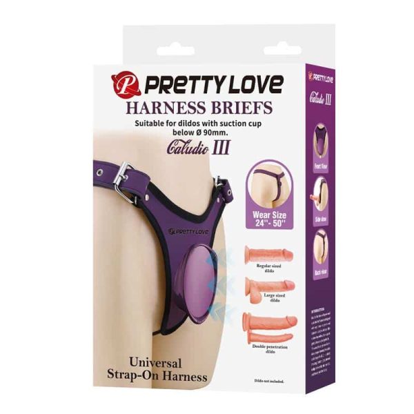 Caludio III Universal StrapOn Harness Purple - Image 6
