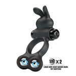 Yusuf Vibrating Penis Ring with Steel Beads 2x33gr - Image 2