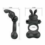Yusuf Vibrating Penis Ring with Steel Beads 2x33gr - Image 11