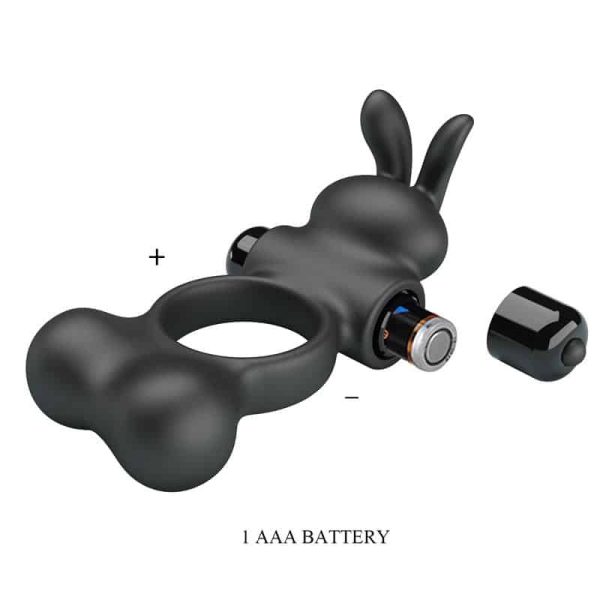 Yusuf Vibrating Penis Ring with Steel Beads 2x33gr - Image 10