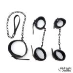 Restraint Set with Collar with Leash and Cuffs - Image 2