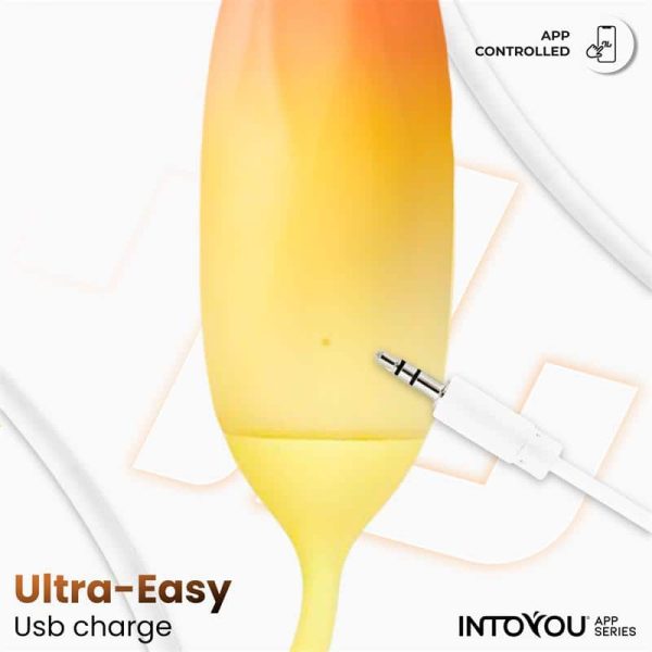 Vibrating Egg Double Layer Silicone with APP Yellow/Orange - Image 10