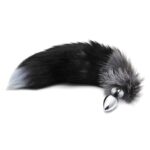 Black And White Fox Tail Plug M - Image 2