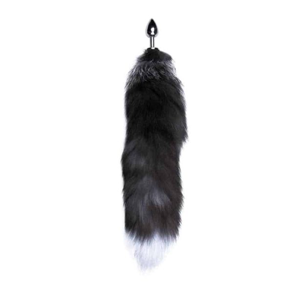 Black And White Fox Tail Plug S - Image 2