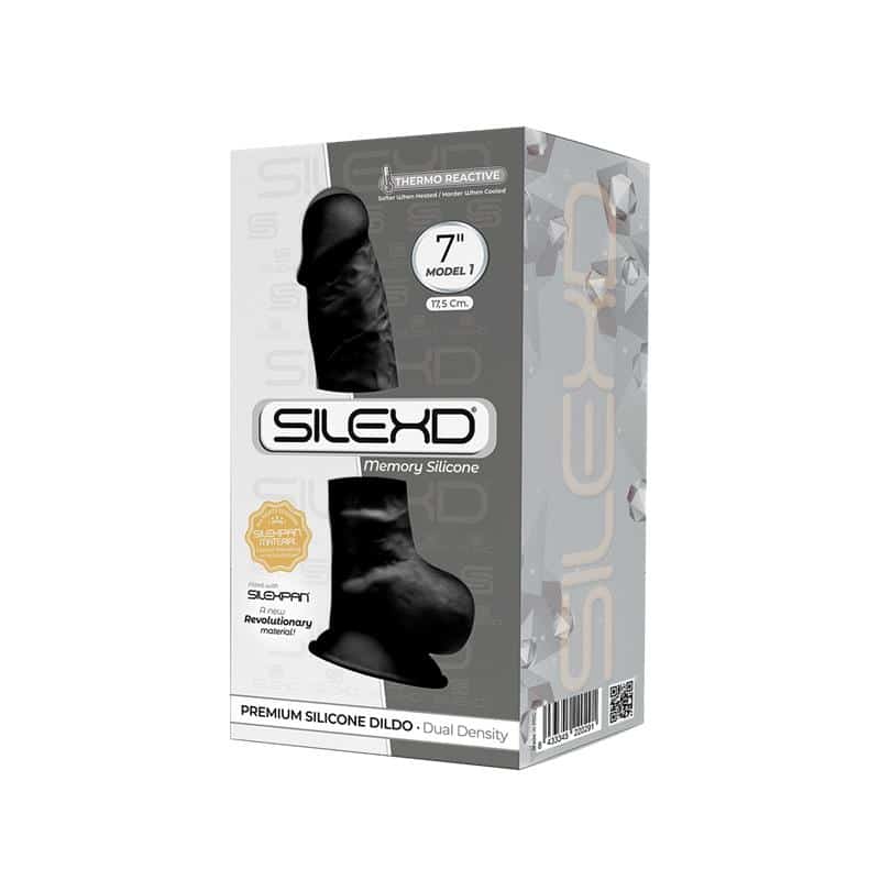 Dildo-Dual-Density-Mod.-1-7-Black Dildo Dual Density Mod. 1 - 7 Black - Image 1