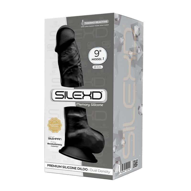 Dildo-Dual-Density-Mod.-1-9-Black Dildo Dual Density Mod. 1 - 9 Black - Image 1
