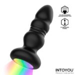 Krax Butt Plug with Vibration, Thrusting, Led Light and Remote - Image 3