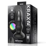 Krax Butt Plug with Vibration, Thrusting, Led Light and Remote - Image 9