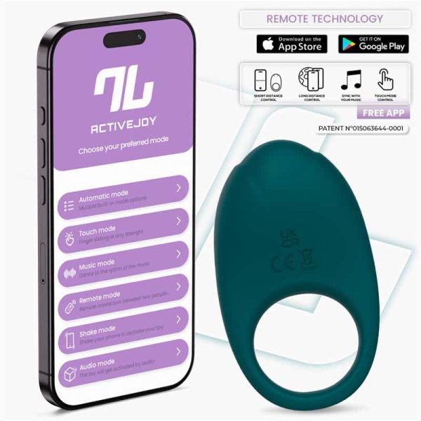 Ringo Vibrating Ring with App Unibody Green - Image 10