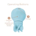 Stimulator Caress Vibration and Rotation Light Blue - Image 4