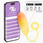 Vibrating Egg Double Layer Silicone with APP Yellow/Orange - Image 11