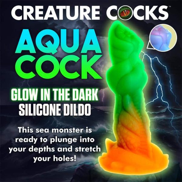 Aqua-Cock Glow-in-the-Dark Silicone Dildo - Image 10