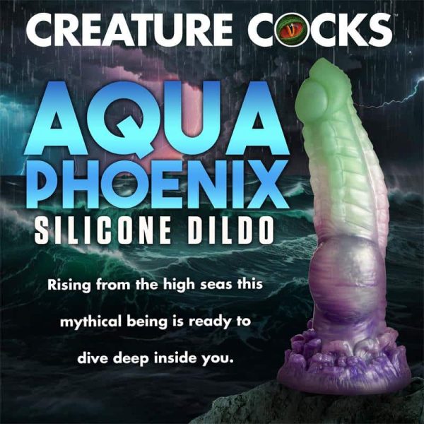Aqua Phoenix Silicone Dildo - Image 7