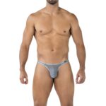 C4MSPX06 Brazilian Thong Mesh Grey