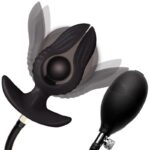 Dark Pearl Inflatable Vibrating Butt Plug with Remote - Image 2