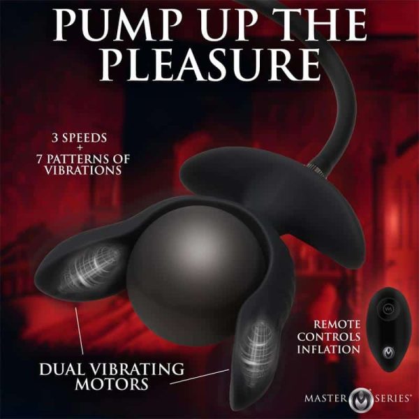 Dark Pearl Inflatable Vibrating Butt Plug with Remote - Image 14