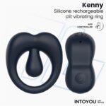 Kenny Penis Ring with Clitoris Stimulator and APP Night Blue - Image 20