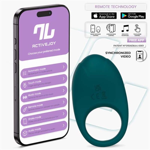 Ringo Vibrating Ring with App Unibody Green - Image 11