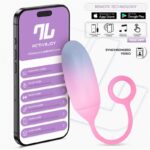 Vibrating Egg Double Layer Silicone with APP Blue/Pink - Image 12