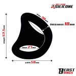 Double Penis Ring Liquid Silicone 27/30 mm - Image 2