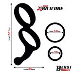 Double Penis Ring Solid Silicone 50/40 mm - Image 3