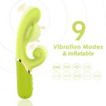 Inflatable Rabbit Vibrator Green - Image 7